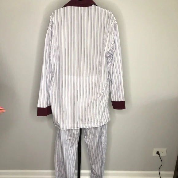 Brioni Multicolored Striped Shirt Pants Pajama Set 100% Cotton Size Medium Italy - Picture 2 of 10